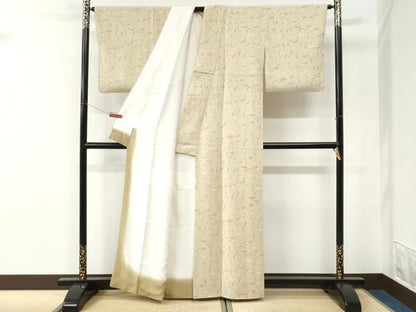 平和屋着物●上質な小紋　裏菊　正絹　逸品　CABK7521yc