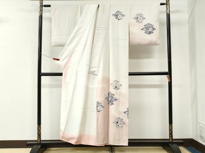 平和屋着物●訪問着　辻が花　絞り　暈し染め　正絹　逸品　CABK7522yc