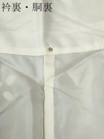平和屋着物●訪問着　刺繍　地紙草花文　金彩　正絹　逸品　CABK7525yc