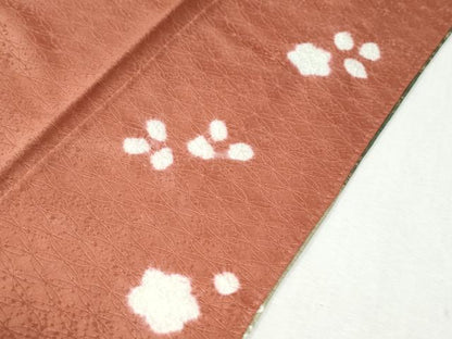 平和屋着物●訪問着　刺繍　地紙草花文　金彩　正絹　逸品　CABK7525yc