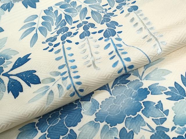 平和屋着物●訪問着　刺繍　流水花籠文　正絹　逸品　CABK7530yc