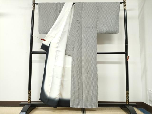 平和屋着物●江戸小紋　矢羽文様　正絹　逸品　CABK7534yc
