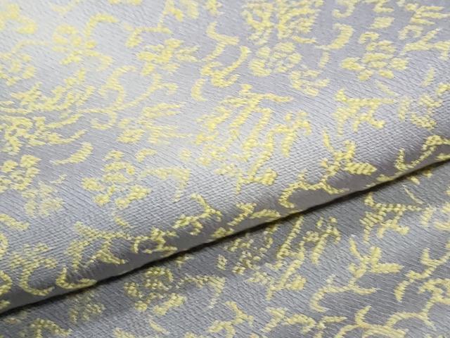 平和屋着物●訪問着　お召地　花唐草文　黄金糸　正絹　逸品　CABK7537yc