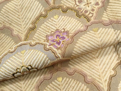 平和屋着物●訪問着　駒刺繍　雪輪松葉青海波双鶴花文　金彩　ますいわ屋扱い　正絹　逸品　未使用　CABK7538yc