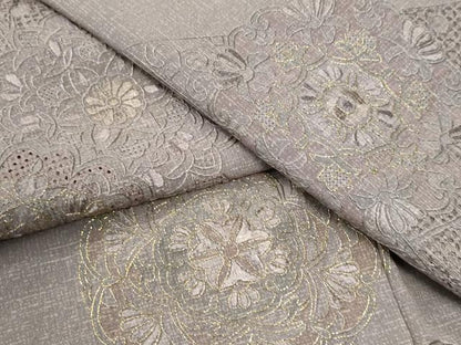 平和屋着物●中国三大刺繍　スワトウ刺繍　総刺繍　訪問着　吉祥花文　金糸　正絹　逸品　CABK7551yc