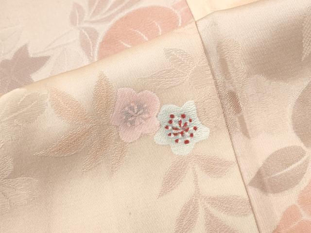 平和屋着物●上質な小紋　地紋起こし　草花文　暈し染め　三越扱い　正絹　逸品　CABK7554yc