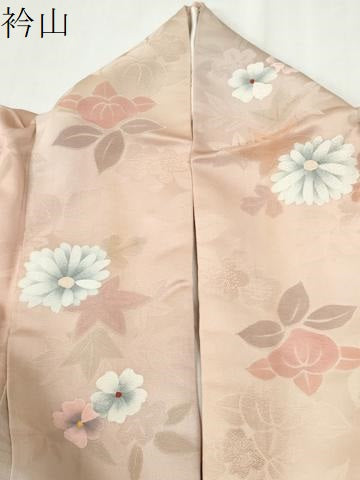 平和屋着物●上質な小紋　地紋起こし　草花文　暈し染め　三越扱い　正絹　逸品　CABK7554yc