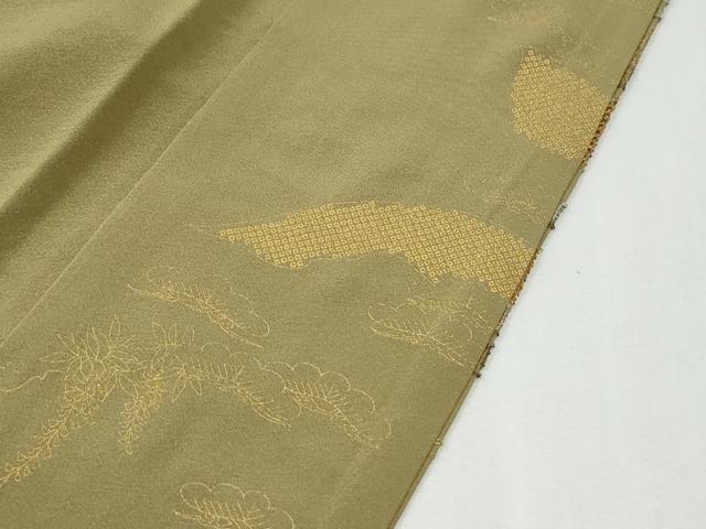 平和屋着物●訪問着　総刺繍　御所車松竹梅花文　金糸　正絹　逸品　未使用　CABK7562yc