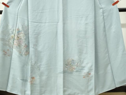 平和屋着物●中国三大刺繍　蘇州刺繍　スワトウ刺繍　総刺繍　訪問着　霞鳳凰松葉花蝶文　正絹　逸品　CABK7563yc