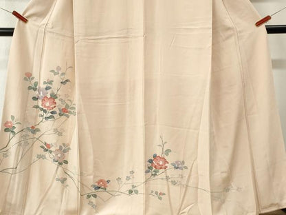 平和屋着物●訪問着　友禅　枝花文　正絹　逸品　CABK7565yc