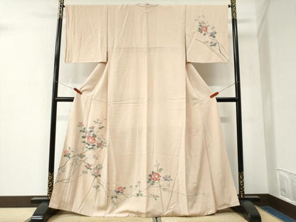 平和屋着物●訪問着　友禅　枝花文　正絹　逸品　CABK7565yc