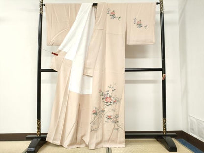 平和屋着物●訪問着　友禅　枝花文　正絹　逸品　CABK7565yc