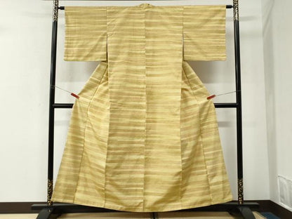 平和屋着物●上質な紬　霞文　正絹　逸品　CABK7568yc