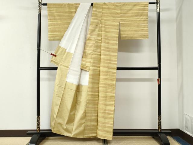平和屋着物●上質な紬　霞文　正絹　逸品　CABK7568yc