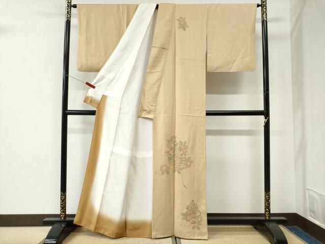 平和屋着物●中国三大刺繍　スワトウ刺繍　総刺繍　訪問着　更紗花文　正絹　逸品　CABK7574yc