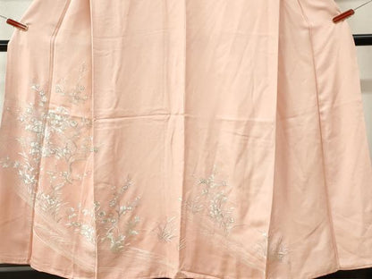 平和屋着物●訪問着　総絞り　流水枝花文　金糸　正絹　逸品　CABK7586yc