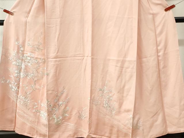 平和屋着物●訪問着　総絞り　流水枝花文　金糸　正絹　逸品　CABK7586yc