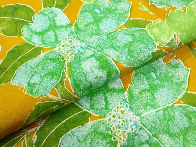 平和屋着物▼上質な小紋　枝花文　正絹　逸品　未使用　CABK7588yc