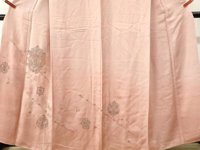 平和屋着物●中国三大刺繍　スワトウ刺繍　総刺繍　訪問着　吉祥花唐草文　暈し染め　正絹　逸品　CABK7590yc
