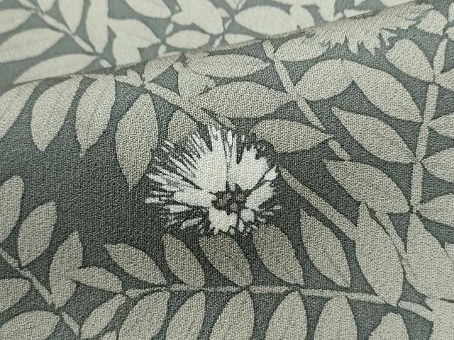 平和屋着物●訪問着　作家物　草花文　ますいわ屋扱い　正絹　逸品　CABK7591yc