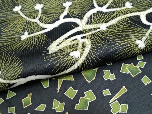 平和屋着物●訪問着　作家物　般若　能面　横笛　金彩　正絹　逸品　CABK7600yc