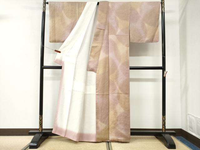 平和屋着物●上質な小紋　霞文　暈し染め　正絹　逸品　CABK7604yc
