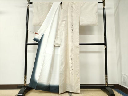 平和屋着物●訪問着　紬地　音符　正絹　逸品　CABK7606yc