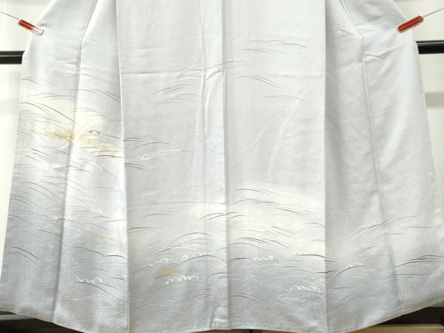 平和屋着物●訪問着　駒刺繍　立波文　暈し染め　金彩　正絹　逸品　CABK7613yc
