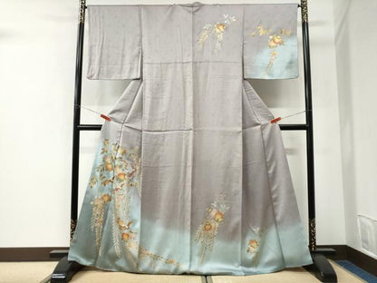 平和屋着物●訪問着　辻が花　螺鈿　暈し染め　金彩　正絹　逸品　CABK7618yc