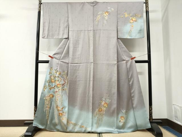 平和屋着物●訪問着　辻が花　螺鈿　暈し染め　金彩　正絹　逸品　CABK7618yc