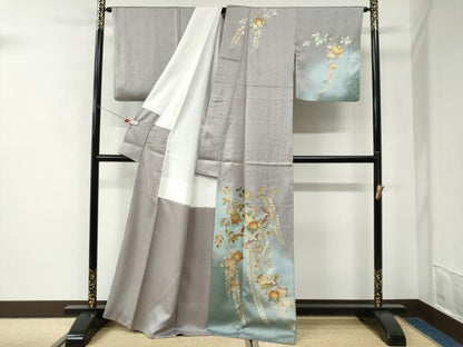 平和屋着物●訪問着　辻が花　螺鈿　暈し染め　金彩　正絹　逸品　CABK7618yc