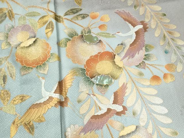 平和屋着物●訪問着　辻が花　螺鈿　暈し染め　金彩　正絹　逸品　CABK7618yc
