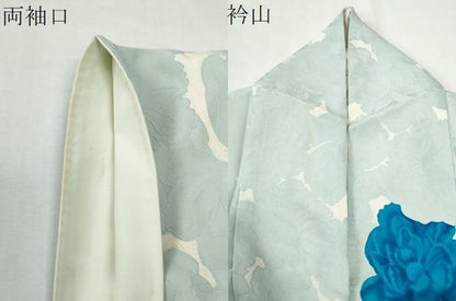 平和屋着物●上質な小紋　地紋起こし　牡丹　正絹　逸品　CABK7621yc