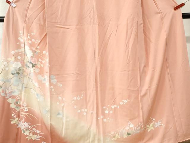 平和屋着物●訪問着　友禅　草花文　暈し染め　正絹　逸品　CABK7628yc
