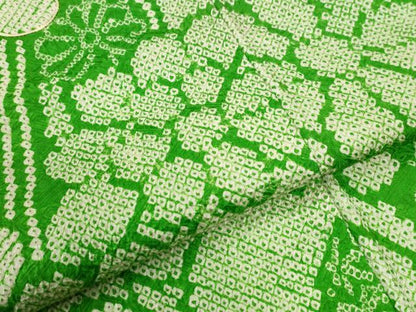 平和屋着物●豪華振袖　総絞り　駒刺繍　立波菊花唐草文　正絹　逸品　CABK7639yc