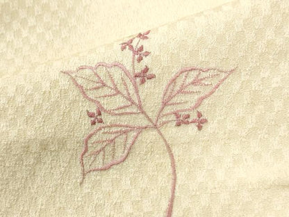 平和屋着物●訪問着　総刺繍　草花文　正絹　逸品　CABK7641yc