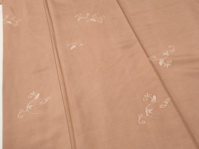 平和屋着物●上質な小紋　花唐草文　正絹　逸品　CABK7655yc