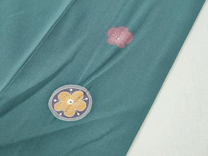 平和屋着物●訪問着　吉祥花文　暈し染め　金彩　正絹　逸品　CABK7671yc