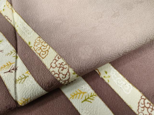 平和屋着物●訪問着　吉祥花文　暈し染め　金彩　正絹　逸品　CABK7675yc