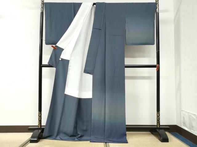 平和屋着物●訪問着　霞文　暈し染め　ロング丈　正絹　逸品　未使用　CABK7690yc