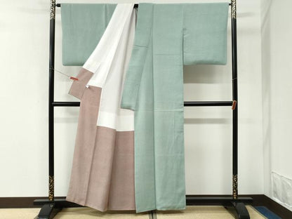 平和屋着物●上質な小紋　霞文　正絹　逸品　CABK7692yc