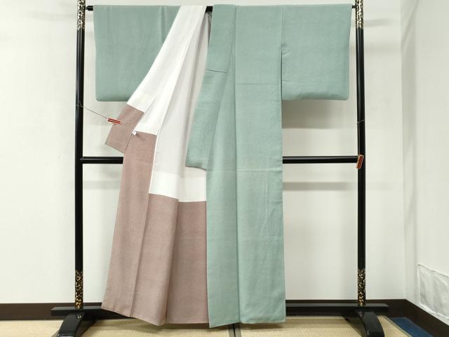 平和屋着物●上質な小紋　霞文　正絹　逸品　CABK7692yc