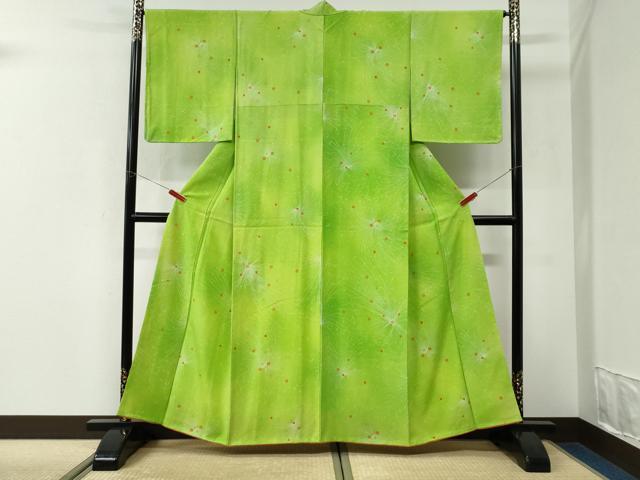 平和屋着物●上質な小紋　乱菊花文　正絹　逸品　未使用　CABK7693yc