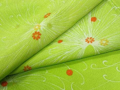 平和屋着物●上質な小紋　乱菊花文　正絹　逸品　未使用　CABK7693yc