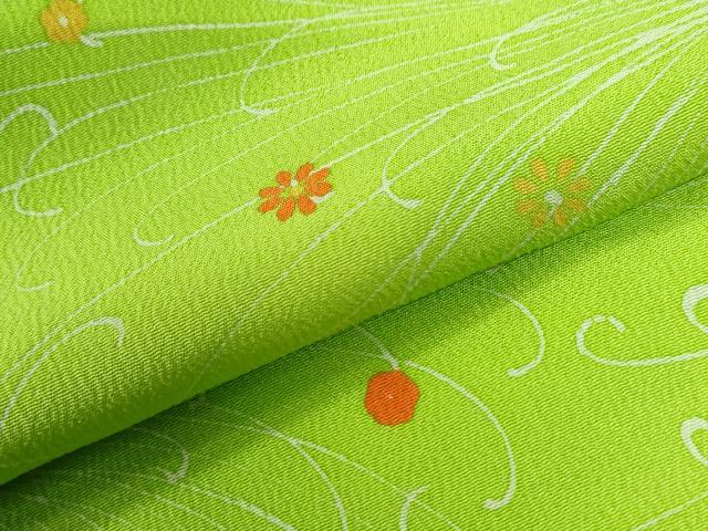 平和屋着物●上質な小紋　乱菊花文　正絹　逸品　未使用　CABK7693yc