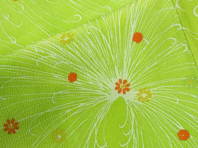 平和屋着物●上質な小紋　乱菊花文　正絹　逸品　未使用　CABK7693yc