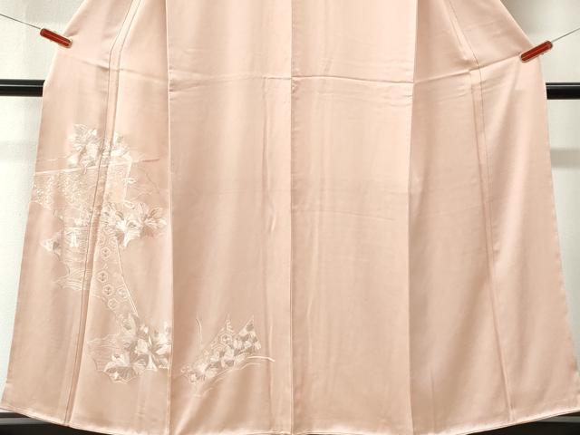平和屋着物●訪問着　総刺繍　几帳吉祥檜扇花文　虹色　正絹　逸品　CABK7695yc