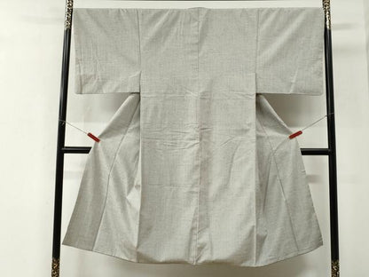 平和屋着物●男性　ぜんまい紬　霞文　正絹　逸品　CABK7696yc