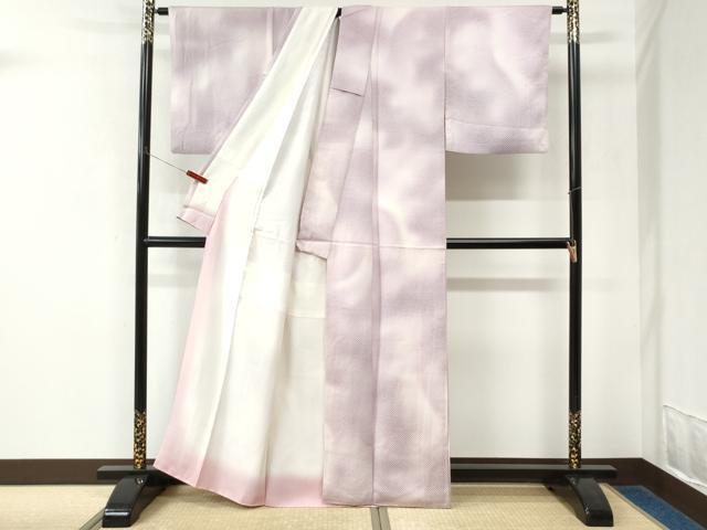 平和屋着物●上質な小紋　鹿の子文様　暈し染め　正絹　逸品　CABK7699yc