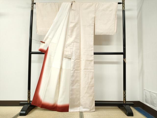 平和屋着物●本場大島紬　白大島　一元絣　正絹　逸品　CABK7703yc